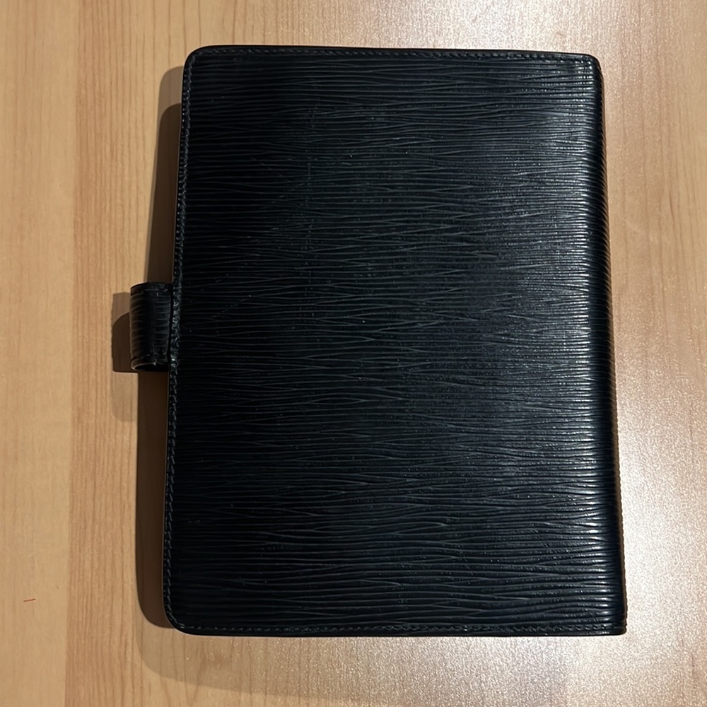 Authentic Louis Vuitton Notebook Cover Agenda Black with 2008 Inserts - Picture 6 of 6